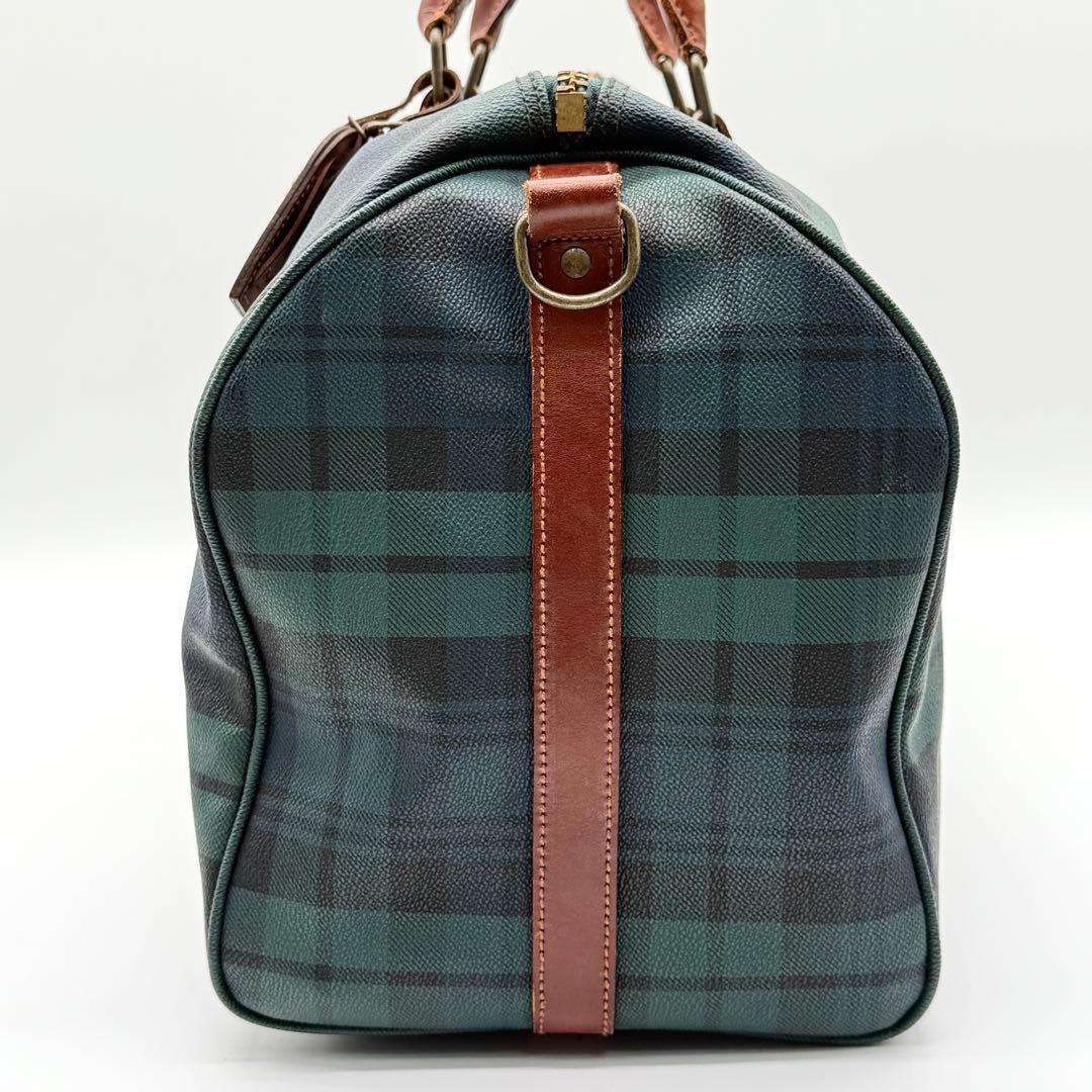 【美品】RalphLauren タータンチェック ボストンバッグ ヴィンテージ