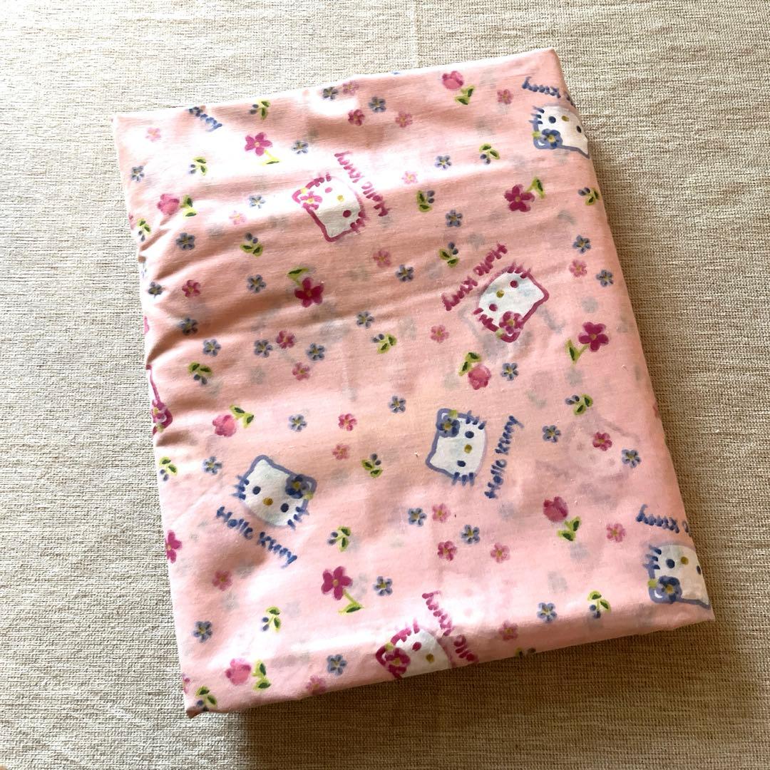 レア‼️水彩画デザインハローキティ 布団カバーマルチカバー 生地ピンク210cm