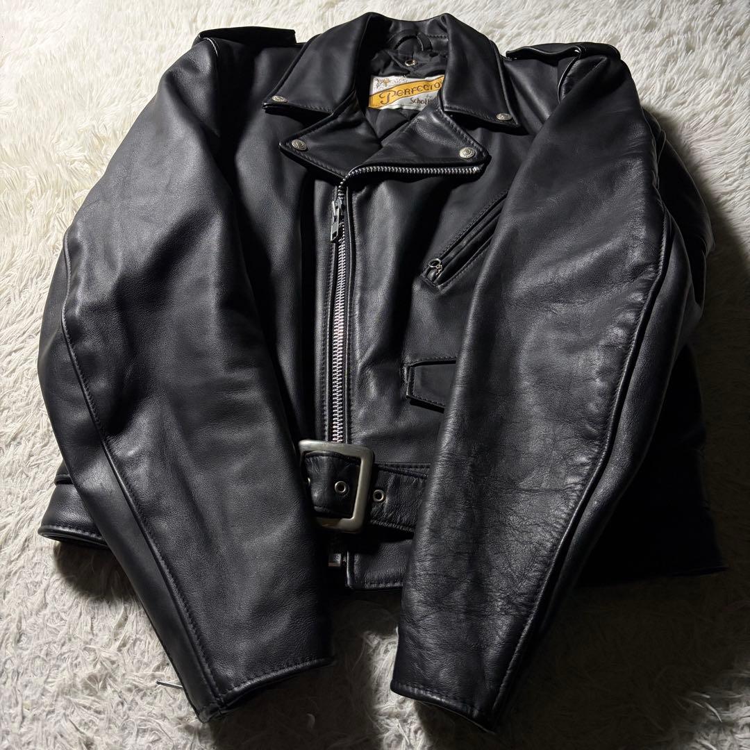 極美品■schott ライダースジャケット　ダブル　618 本革　40