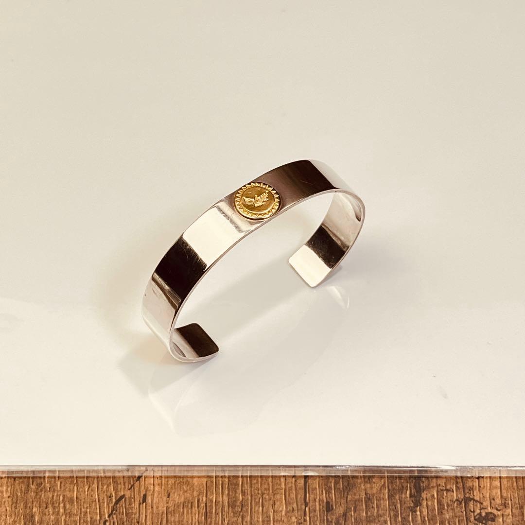 TADY&KING SV925 K18 平打ちバングルGPイーグル 平打ち M