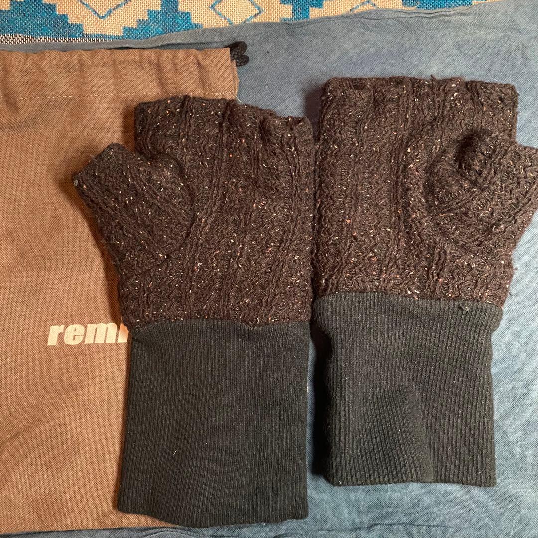 希少 remilla レミーラ 指なし 手袋 フィンガーレス グローブ ニット