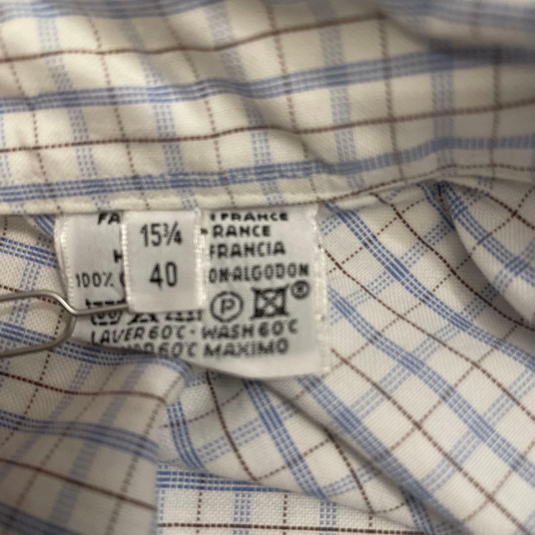 HERMES セリエ チェック柄 長袖シャツ　エルメス