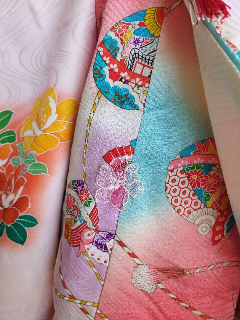 専用です☆正絹☆薄ピンクの着物と被布セット