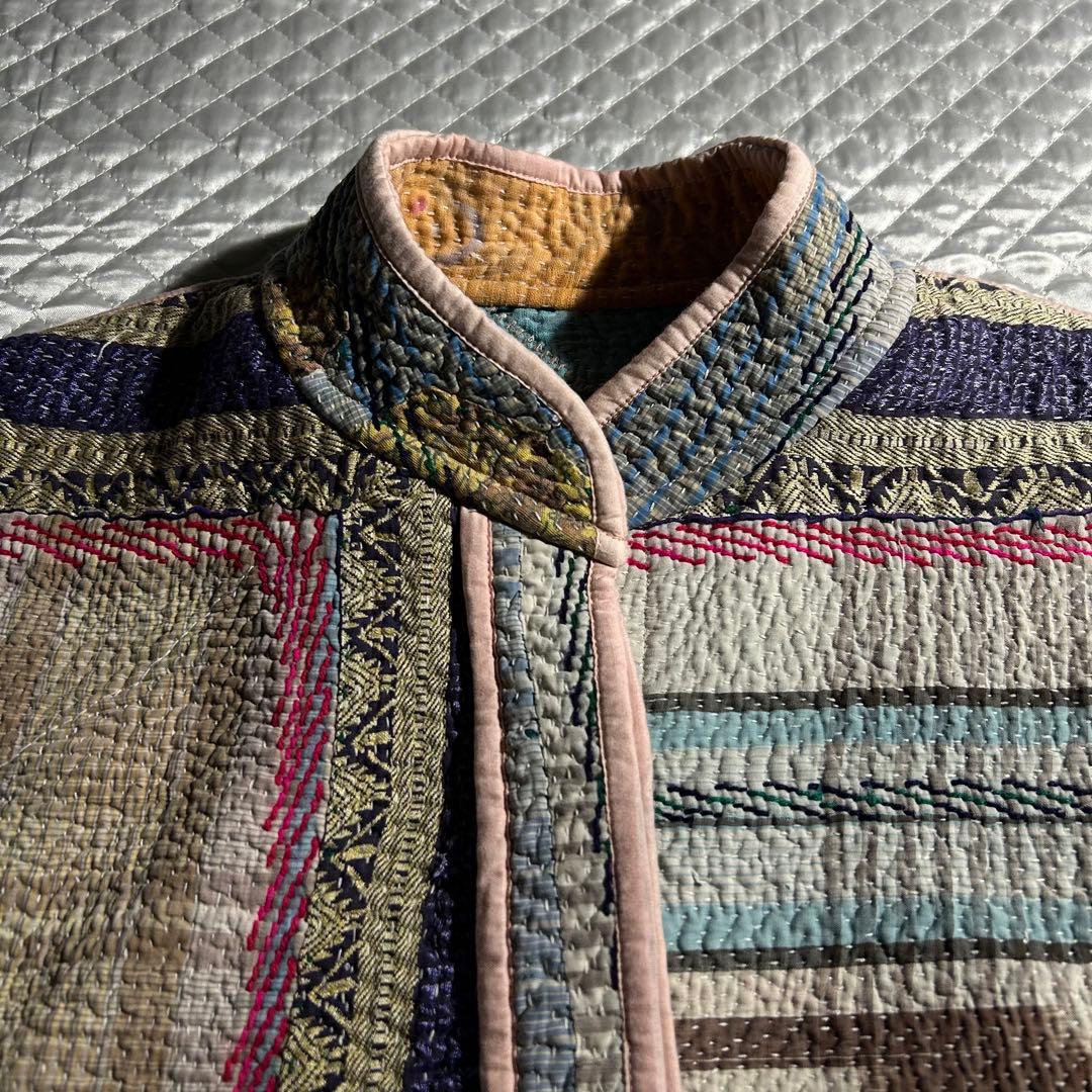 NAMAI クロップドパッチワークカンタジャケット 刺し子 キルト ヴィンテージ