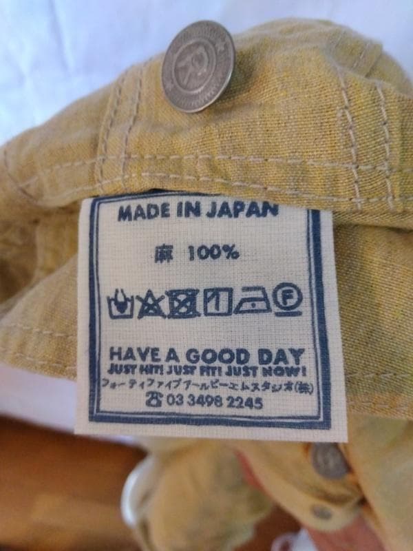 かこちゃん専用【新品】45R　黄色ジャケット　星3つサイズL　麻１００％　釦にR