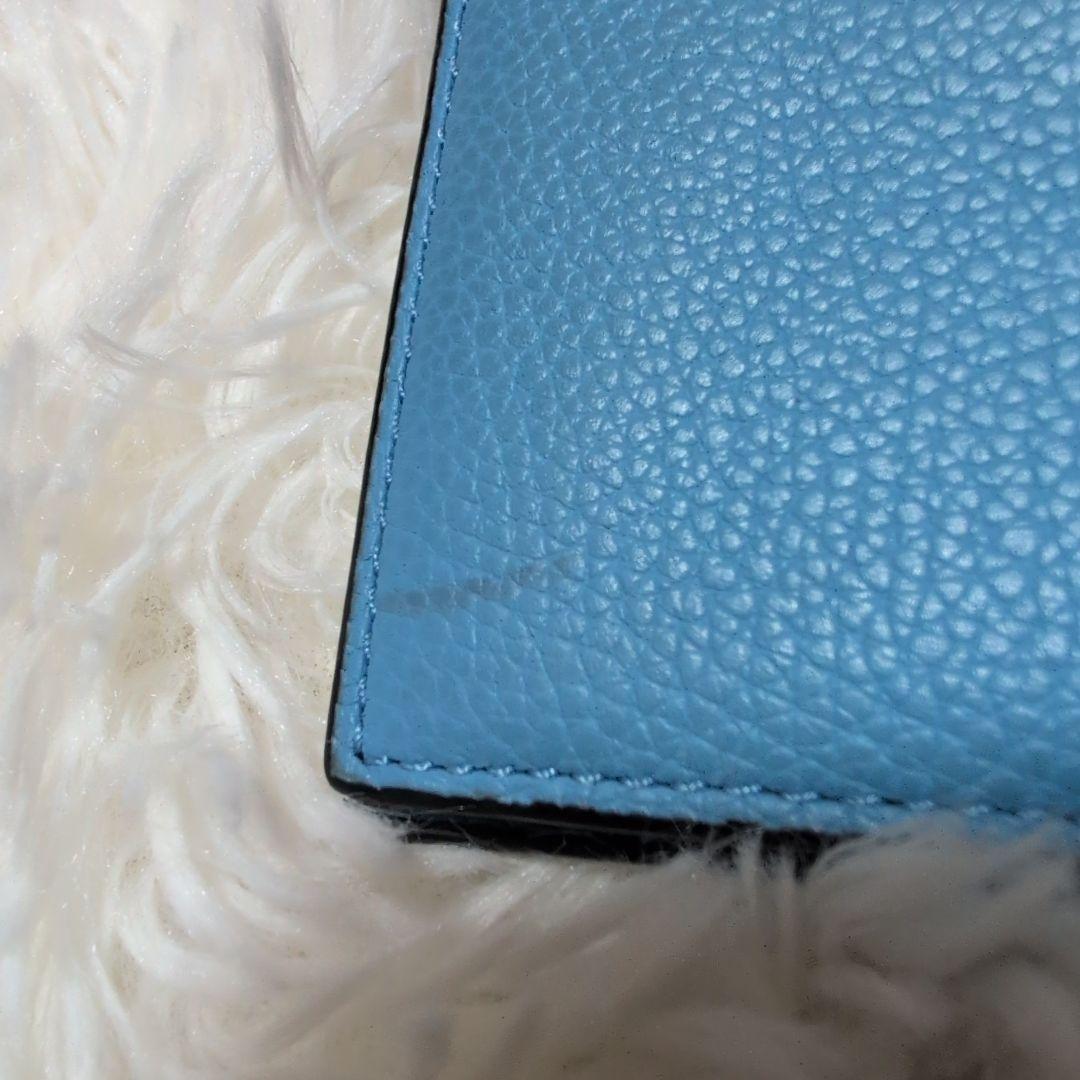 COACH♥️完売 ウォレット 二つ折り財布 折りたたみ財布 ブルー水色