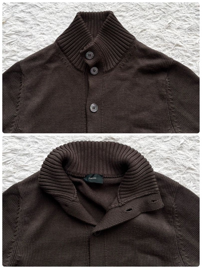 【美品】 ZANONE CHIOTO カーディガン キョート ブラウン 48