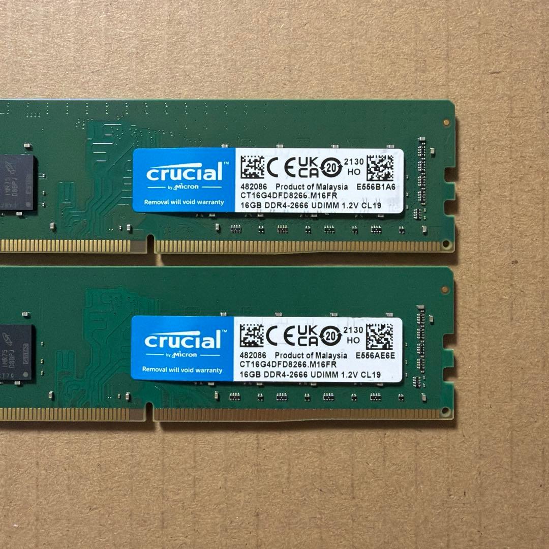 [06] デスクトップ PC メモリ16GBx2(32GB) DDR4 2666