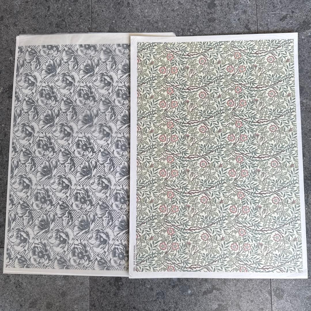 ポーセラーツ転写紙花柄12枚　ヴォーグ社他