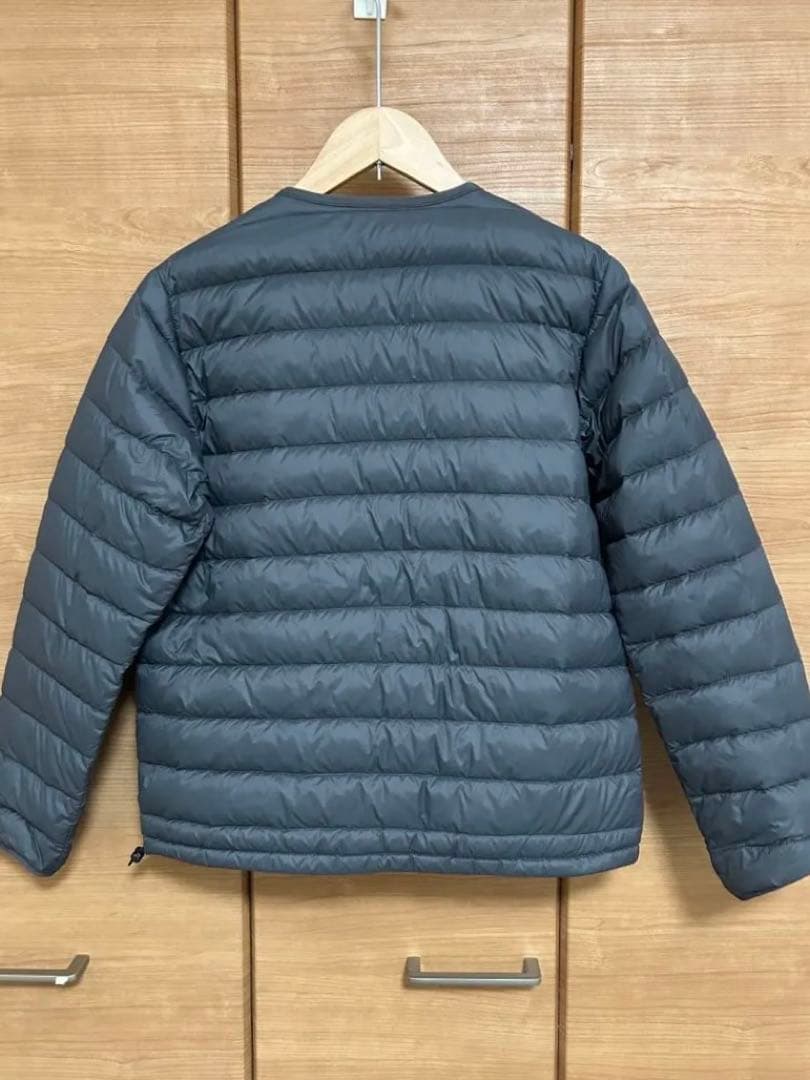 Danton クルーネック インナーダウン ジャケット　チャコールグレー 36