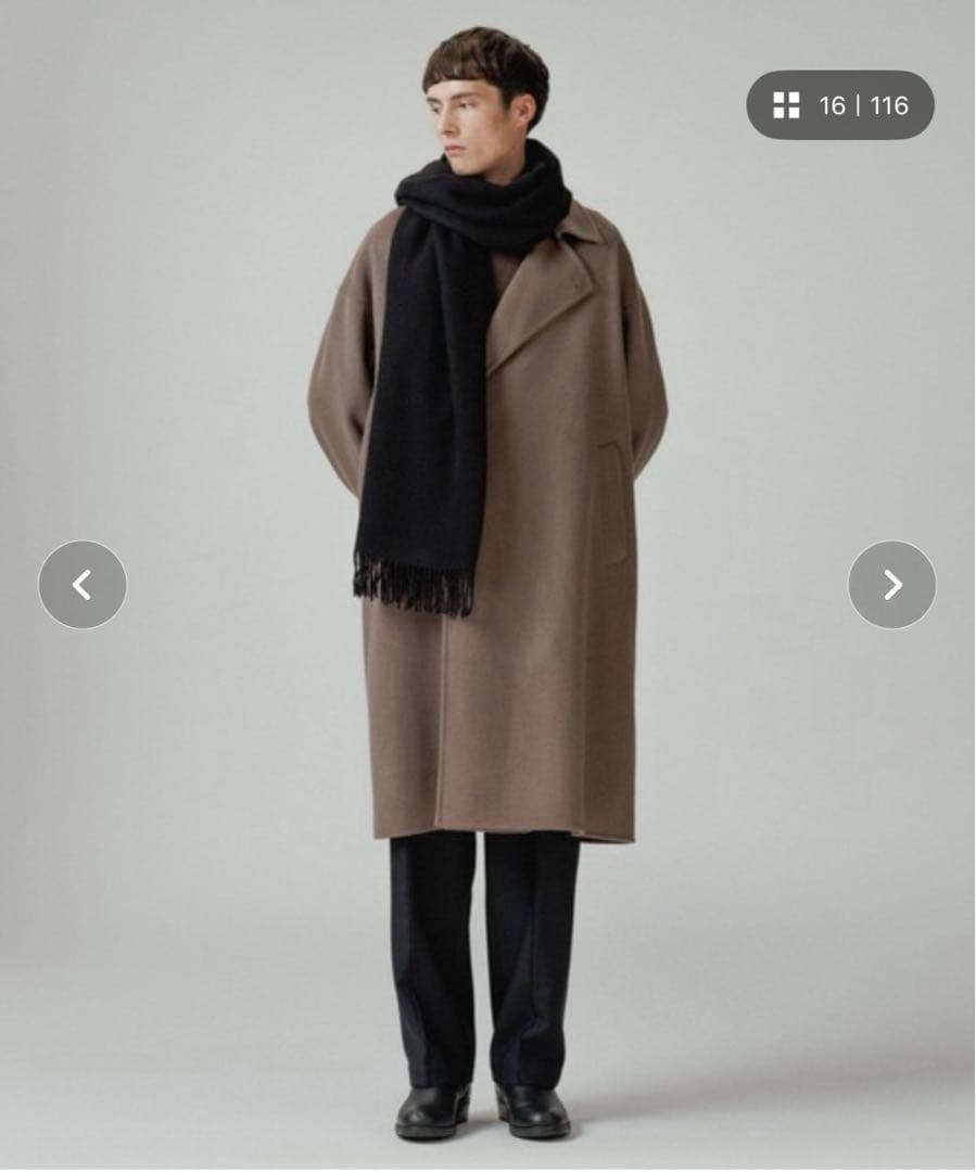 [THE INOUE BROTHERS] EX Brushed Scarf 黒