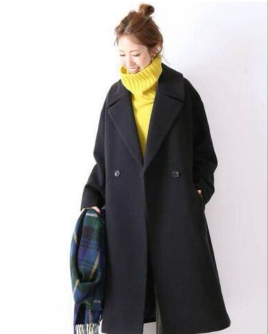 ☆なし☆スピックアンドスパン定価47,300円Wラペルチェスターコート34