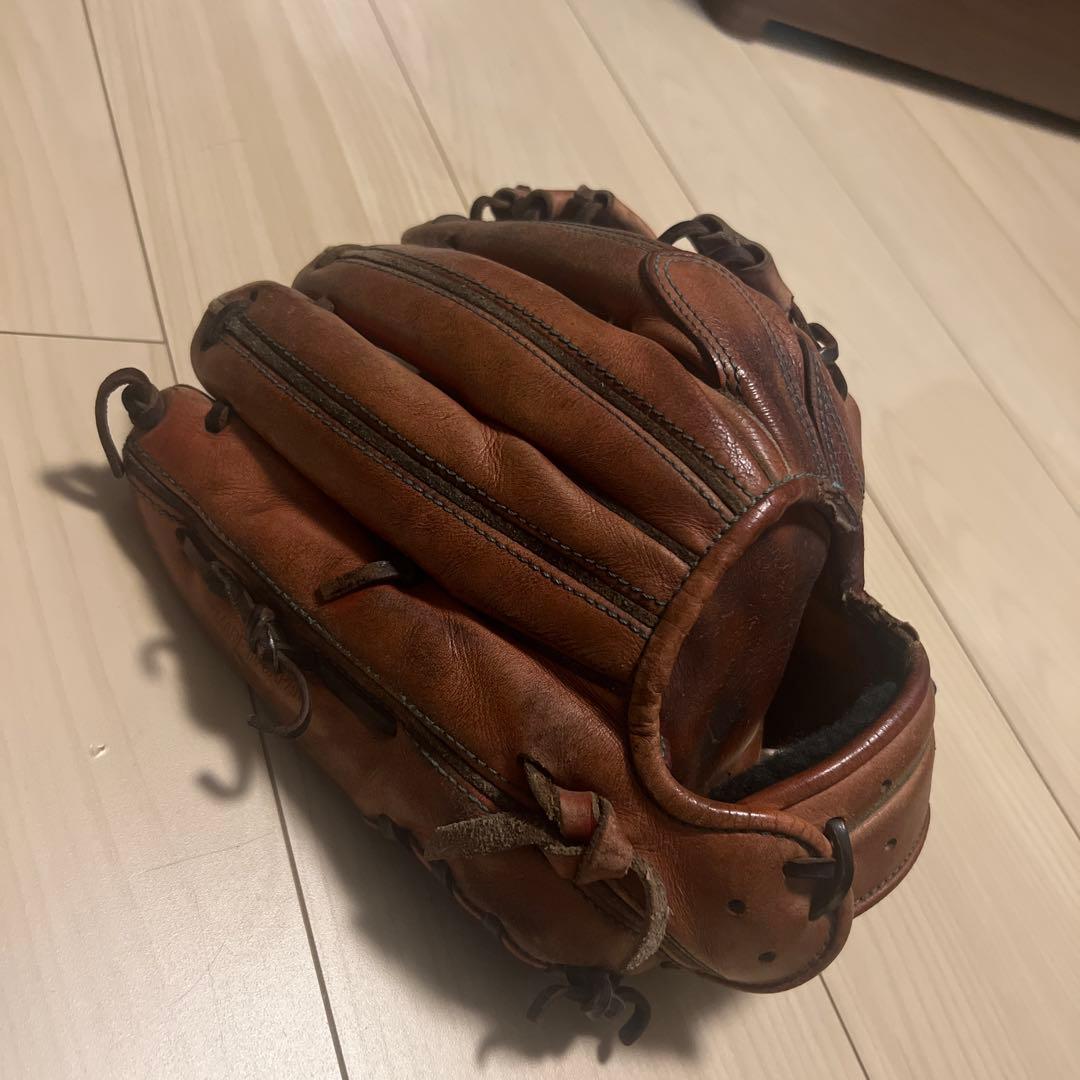 ZETT硬式用グローブ 内野用 赤色