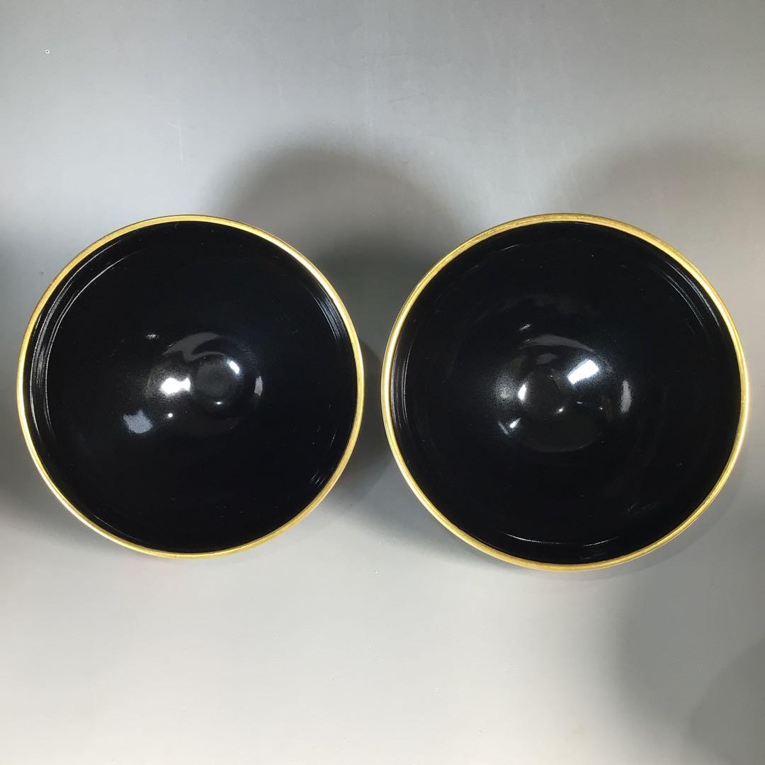 Ｎ４８１　S845 2点！茶碗　十客　『木村山花造』『数茶碗』　共箱　茶道具