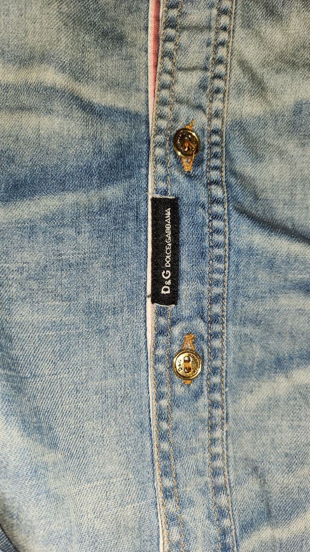 美品D&G デニムシャツ 半袖 40　ドルガバ　ジーンズ