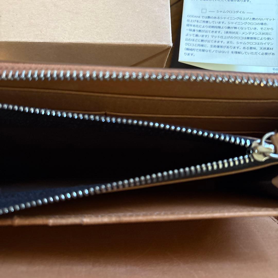 GODANE カイマン長財布　ライトブラウン