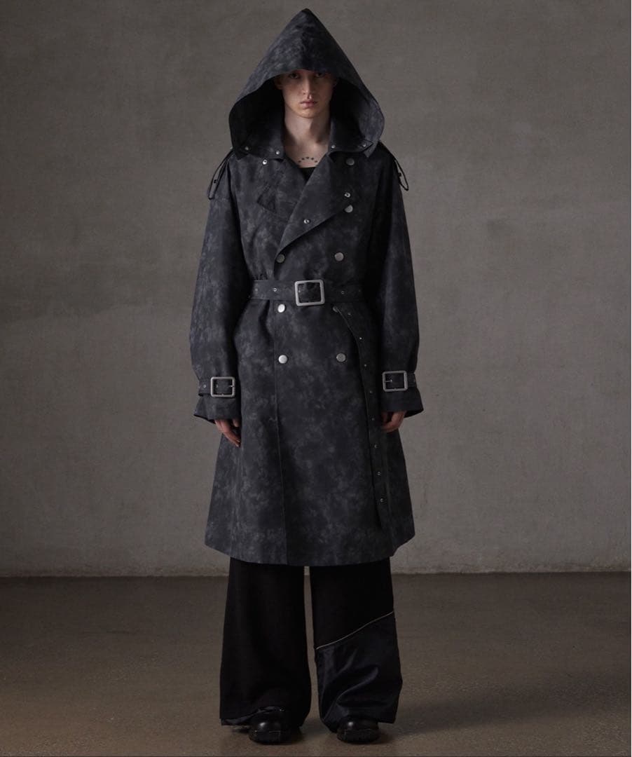 GRANCY Patterned Long Coat トレンチコート Lサイズ