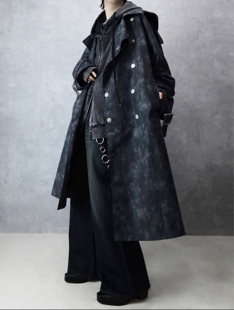 GRANCY Patterned Long Coat トレンチコート Lサイズ
