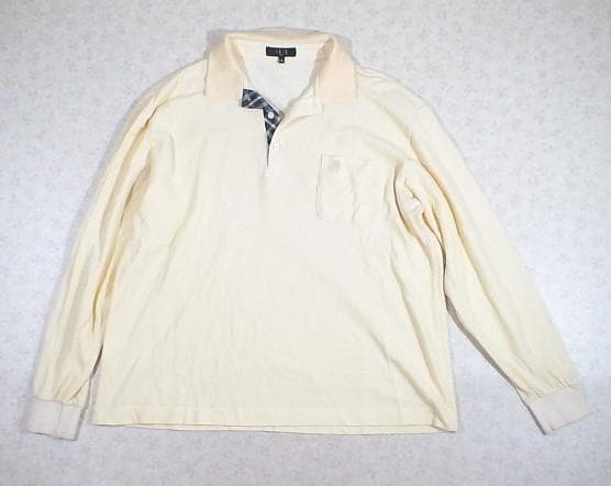 32425　ダックスゴルフ　メンズ　長袖ポロシャツ　黄色　サイズLL