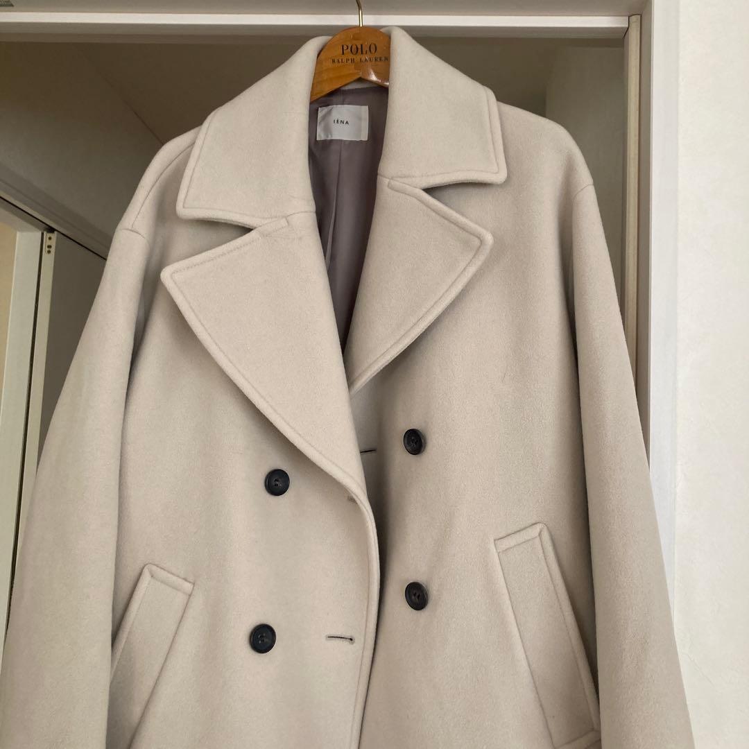 IÉNA クリーム ダブルブレスト チェスターコート