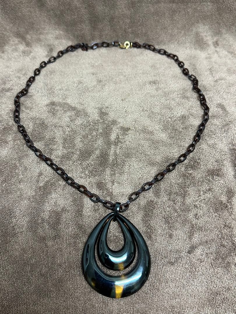 和装小物　本鼈甲 べっ甲　ネックレス　アンティーク　時代物 美品