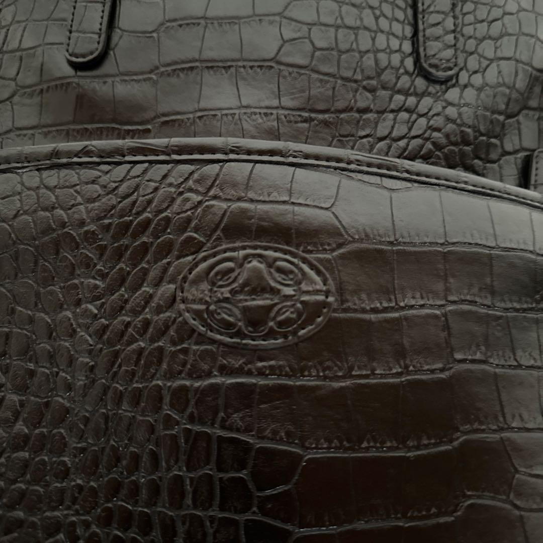 SWANY スワニー クロコ型押し キャリーバッグ 2way