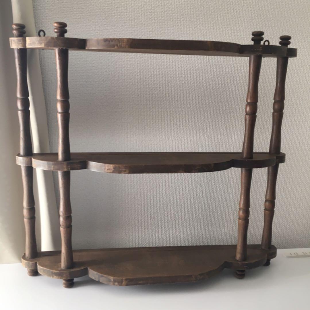 フランス　アンティーク  ウォールシェルフ　飾り棚　壁掛け　シェルフ　雑貨