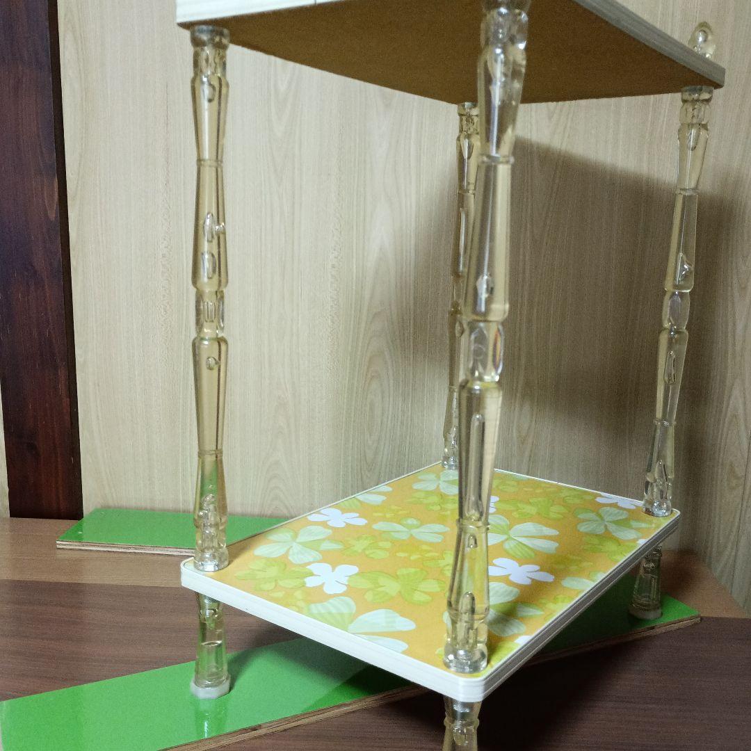 キッチンラック 棚 インテリア 昭和レトロ レトロポップ 花柄　イエロー