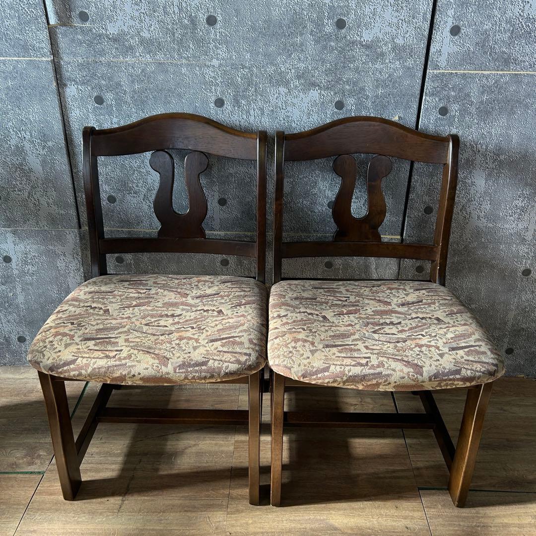 ꧁カリモク家具꧂ダイニングテーブル&チェア4脚セット 花柄 クラシック 食卓