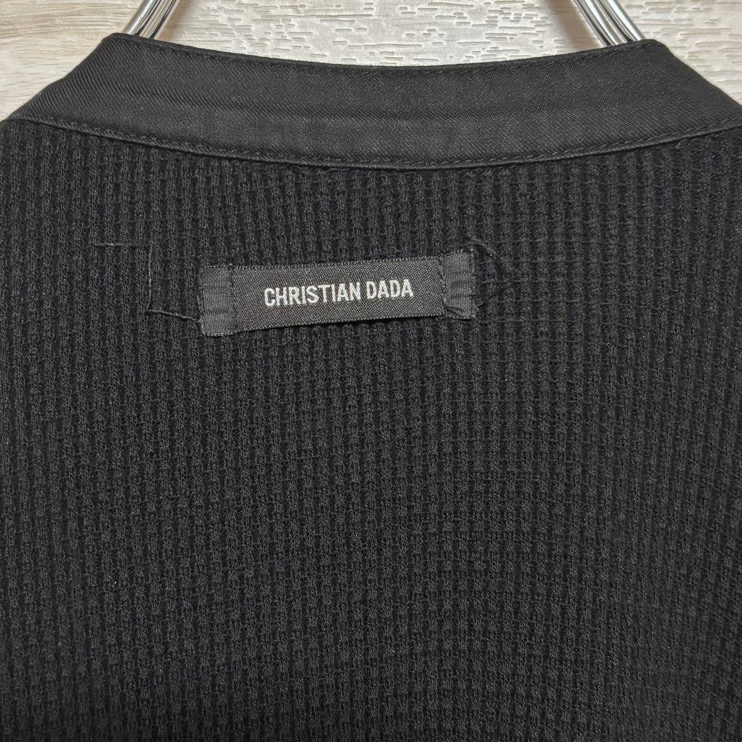 CHRISTIAN DADA 17SS サーマル 刺繍 ヘンリーネック 黒