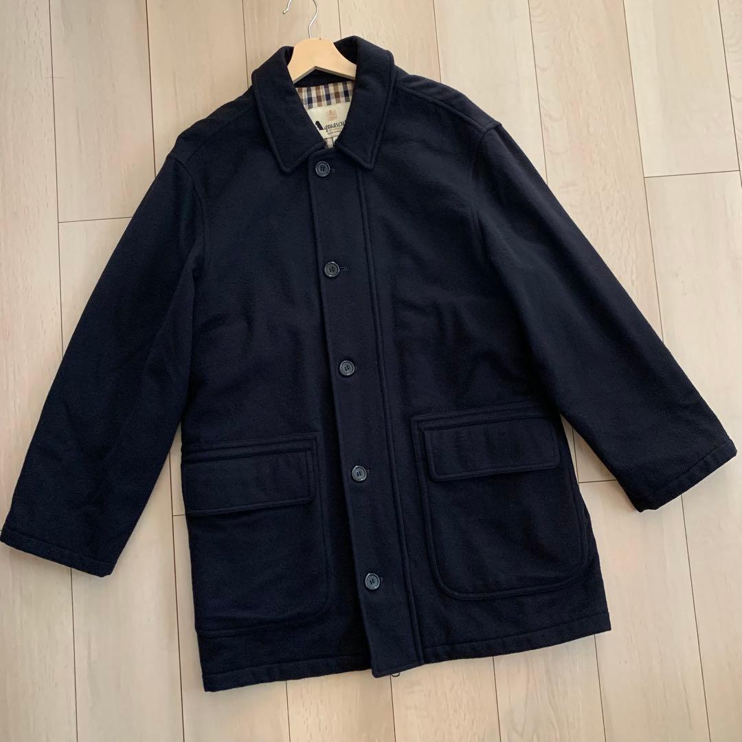美品　aquascutum ステンカラーコート　イングランド製　カシミヤ　Ｓ