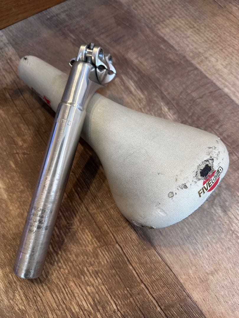 NJS 日東 シートポスト 27.2mm w30 FIVEGOLD 7 サドル付