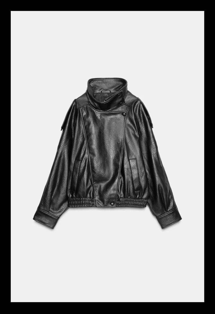 ZARA フェイクレザージャケット L