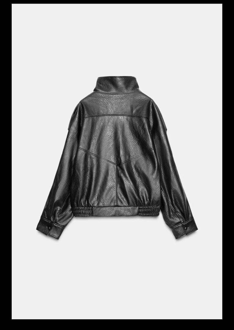 ZARA フェイクレザージャケット L