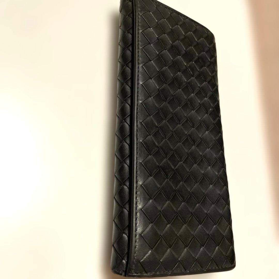 BOTTEGA VENETA イントレチャート長財布レザーブラック【メンズ】