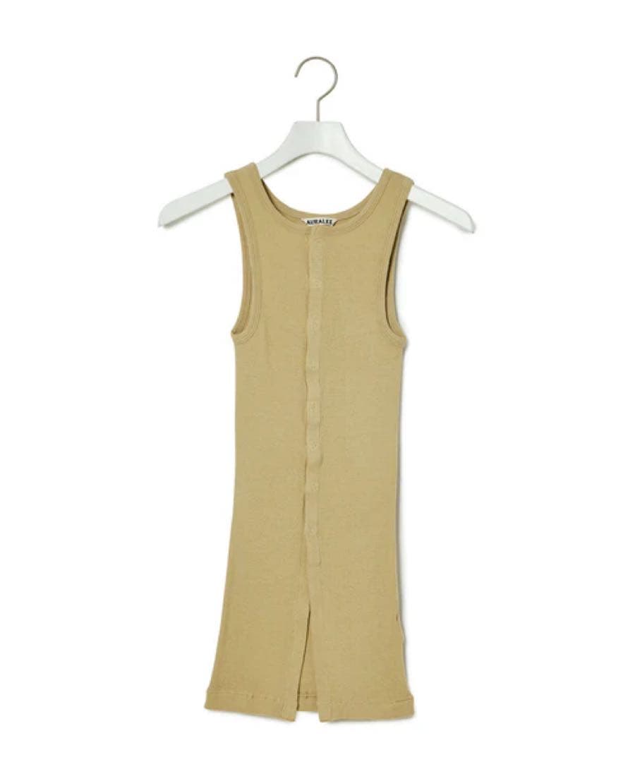 トップス AURALEE AURAL ORGANIC SOFT RIB TANK