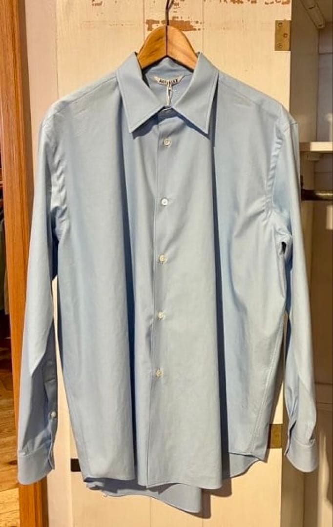 26SS AURALEE WASHED FINX TWILLSHIRT サイズ3