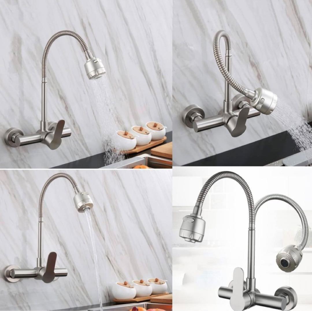 ⭐️360度回転可 キッチンシンク ミキサー水栓 蛇口シャワー キッチンタップ