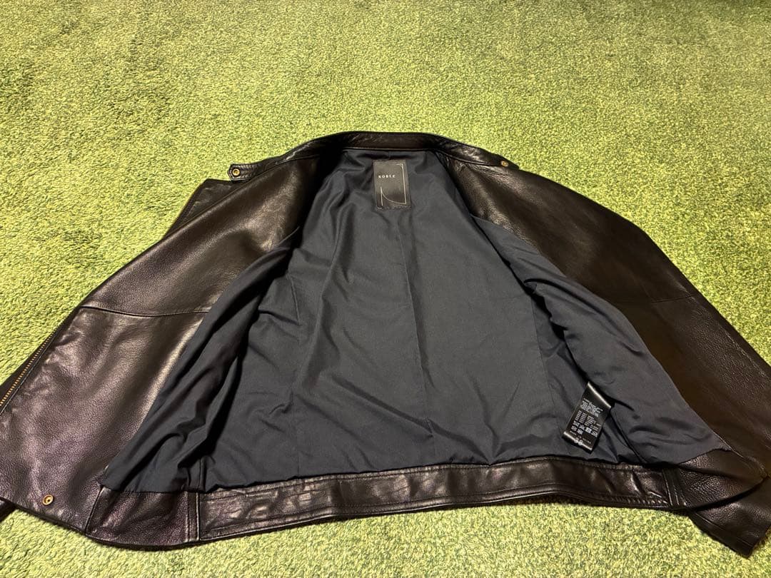 美品）NOBLE ラムレザー　ダブルライダースジャケット38 2022年購入品