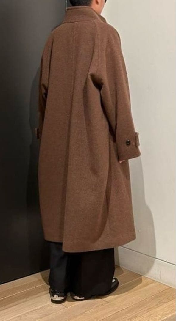 レイビームス　ブラウン ダブルボタン ロングコート