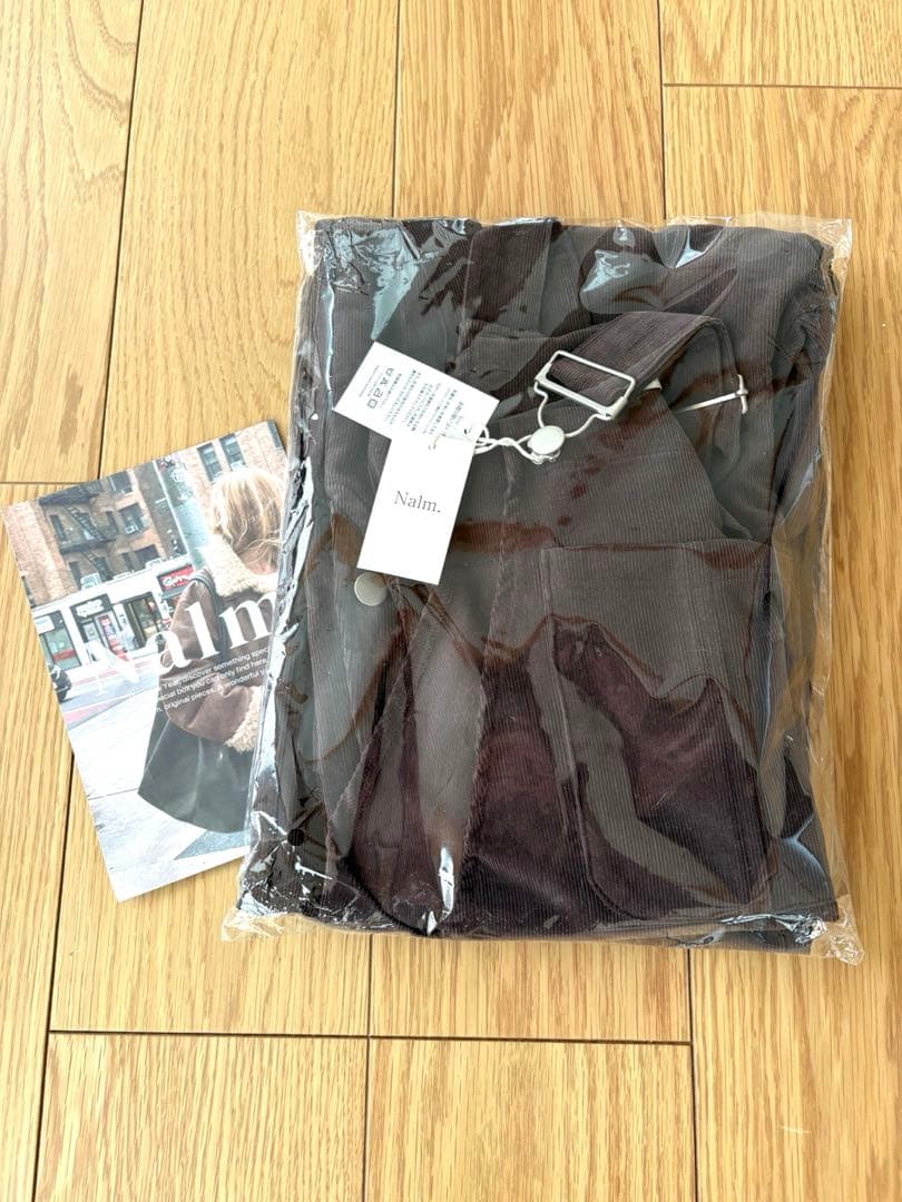 Nalm. コーデュロイリラックスオーバーオール　ブラウン