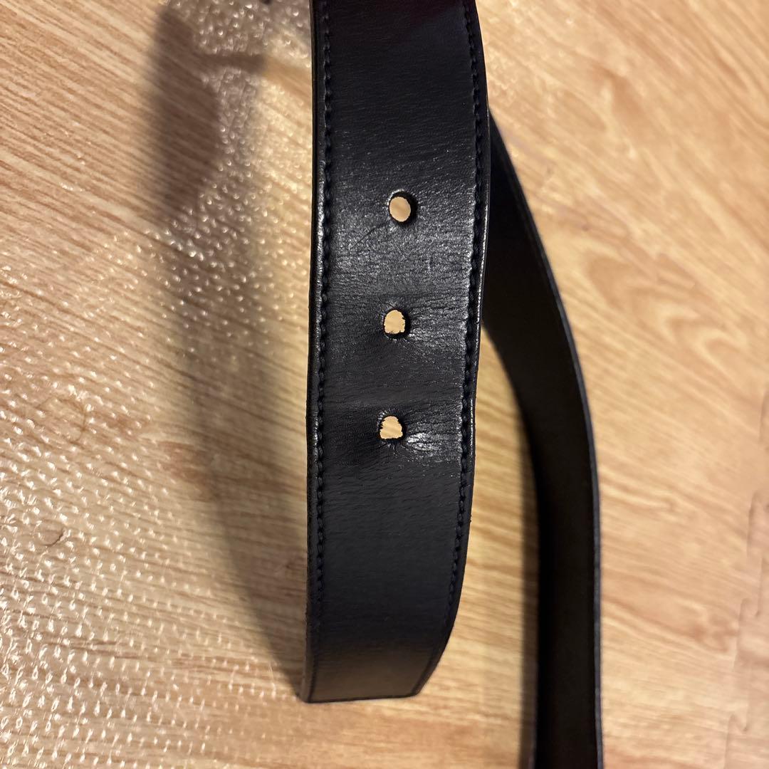 GUCCI ブラックレザー ベルト 85cm