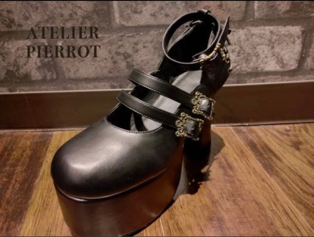 靴 ATELIER PIERROT ANTIQUE GOLD FRAME PUMPS