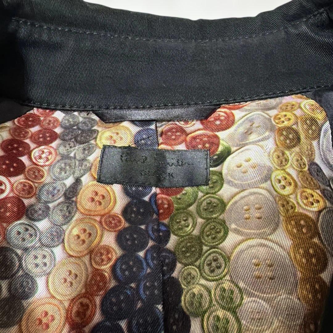 ポールスミス　ブラック トレンチコート レッド襟