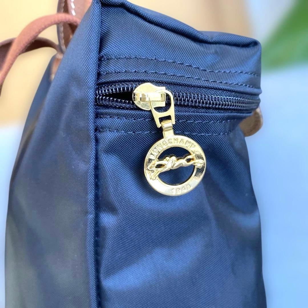 【美品】LONGCHAMP リュック 黒　ブラウン ル・プリアージュ