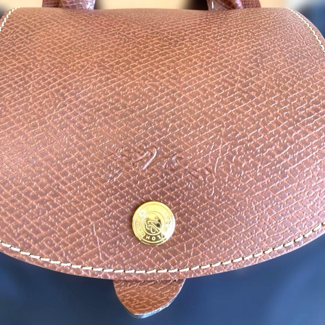 【美品】LONGCHAMP リュック 黒　ブラウン ル・プリアージュ