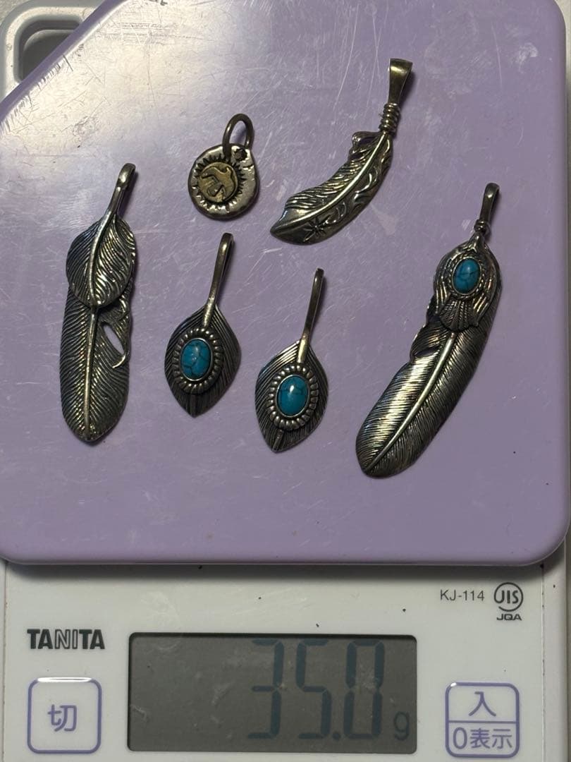 silver925 フェザー ペンダントトップ good vibrations