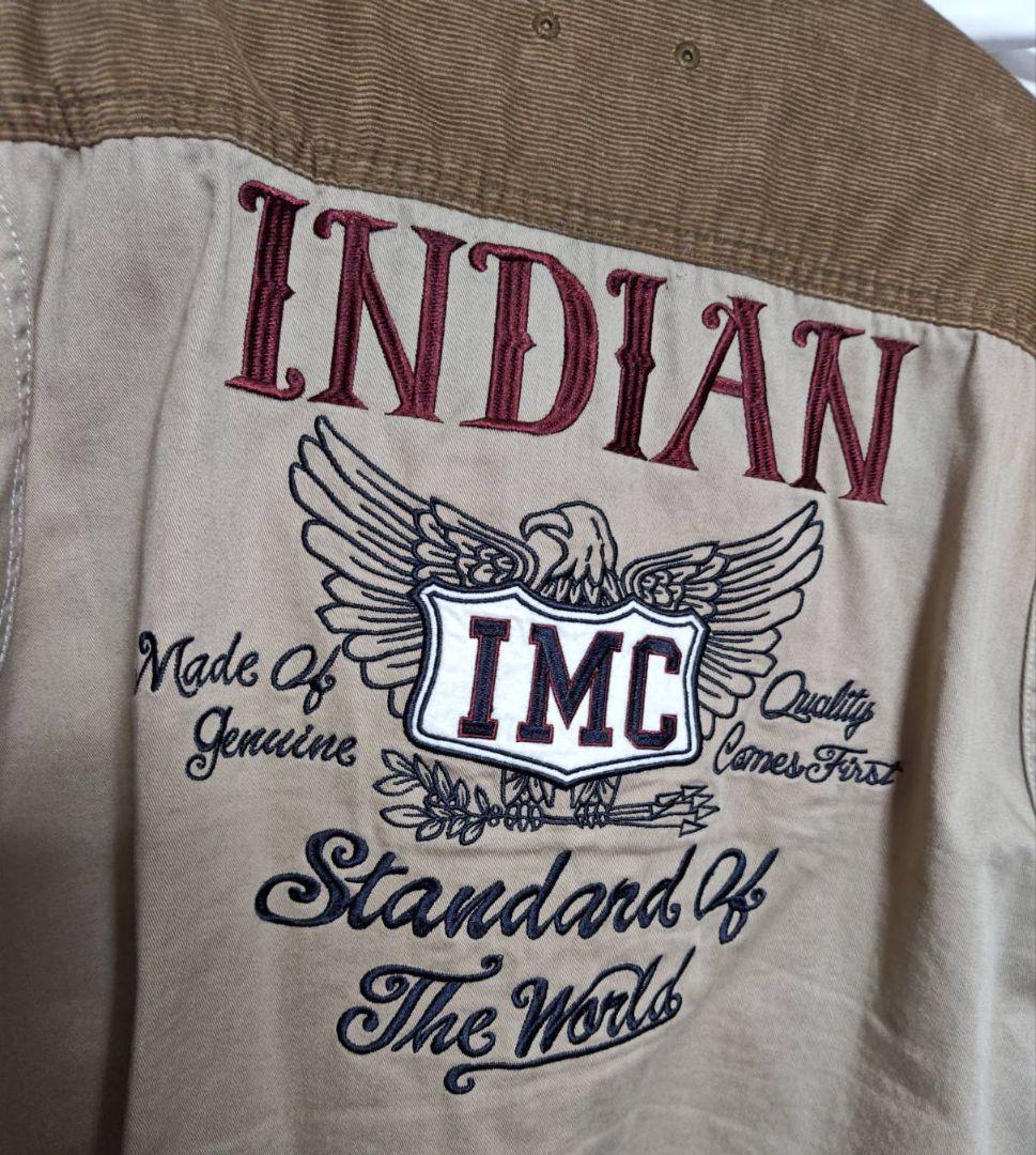 Indian Motorcycle XL 長袖シャツ　刺繍