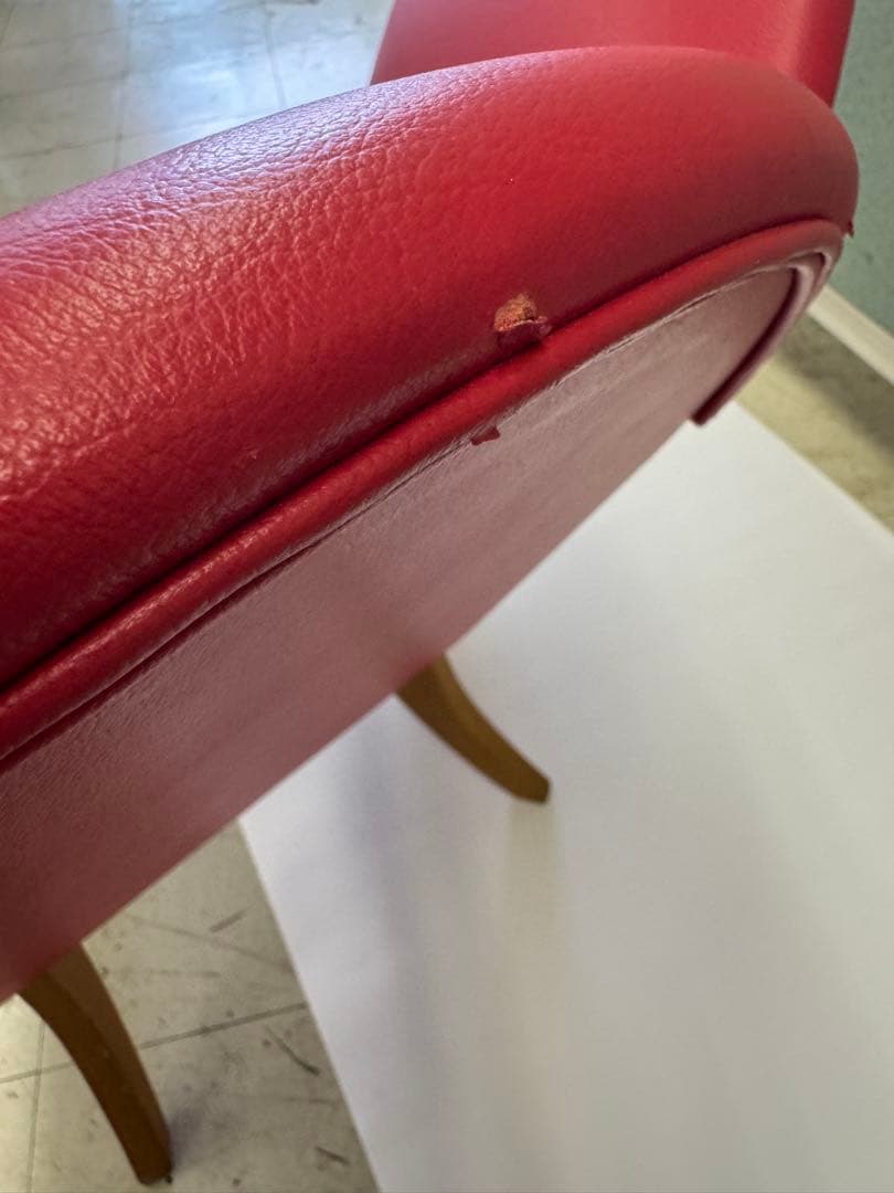 ハート型 レッド スツール お宮参り お食初　撮影椅子 写真館用　撮影椅子