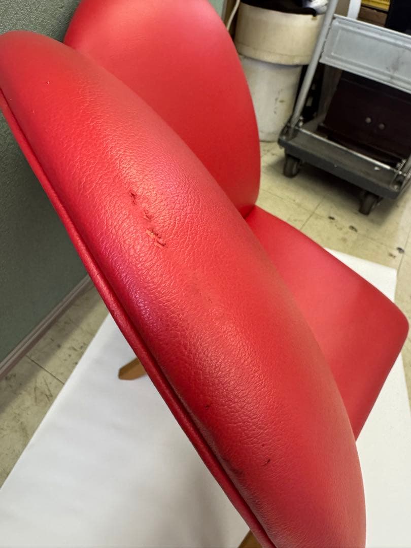 ハート型 レッド スツール お宮参り お食初　撮影椅子 写真館用　撮影椅子